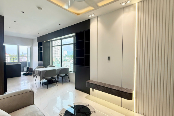 CHO THUÊ CĂN HỘ GÓC SIÊU VIP MƯỜNG THANH VIỄN TRIỀU NHA TRANG – MẶT TIỀN BIỂN PHẠM VĂN ĐỒNG 2 PHÒNG NGỦ 2 WC FULL NỘI THẤT CAO CẤP CÓ MÁY RỬA CHÉN GIÁ 28 TRIỆU/THÁ