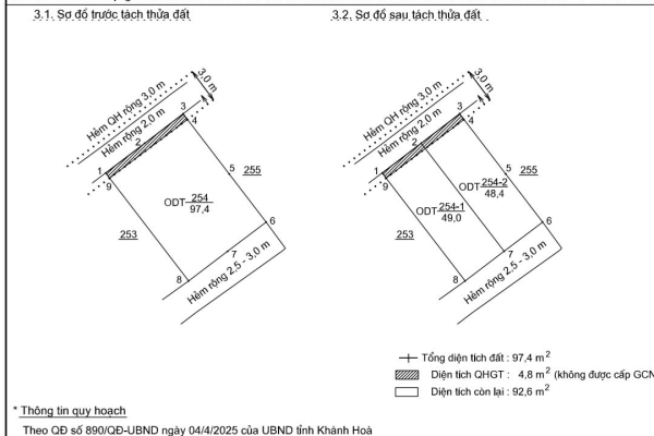 BÁN ĐẤT 2 LÔ LIỀN KỀ ĐƯỜNG LƯƠNG THẾ VINH – PHƯỚC LONG – NHA TRANG