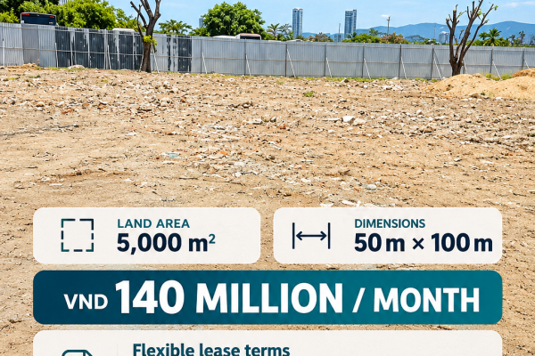 CHO THUÊ ĐẤT TRỐNG 5.000M² – HẺM 86 TRẦN PHÚ, NHA TRANG